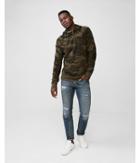 Express Mens Fleece Camo Print Raglan Hooded