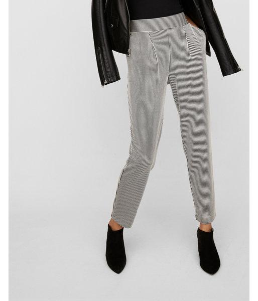 Express Womens Striped Pleated Pull-on Ankle Pant