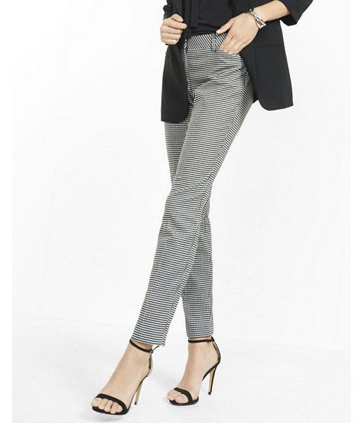 Express Womens Low Rise Graphic Dot Editor Ankle Pant