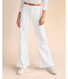 Express Womens Extreme High Waisted White Stretch Wide