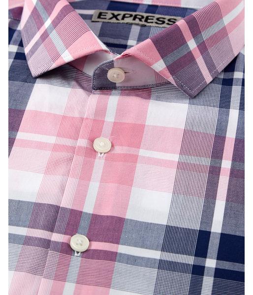 Express Slim Fit Classic Plaid Dress