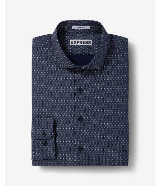Express Slim Fit Micro Print Dress
