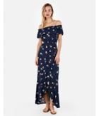 Express Womens Floral Off The Shoulder Ruffle Hi-lo