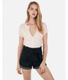 Express Womens Express One Eleven Slice Front Tee