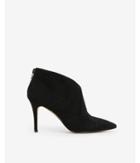 Express Womens Faux Suede Asymmetrical Pointed Toe Booties