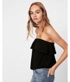 Express Womens Ruffle Off The Shoulder Banded Hem Blouse