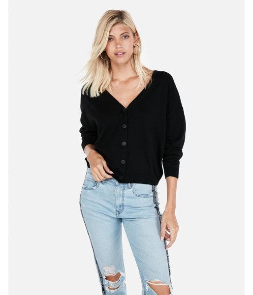 Express Womens Slouchy V-neck Cardigan
