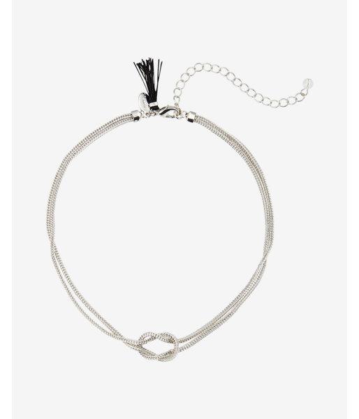 Express Womens Knotted Choker Necklace