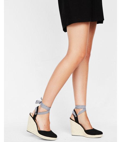 Express Womens Closed Toe Wedge Espadrille