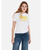 Express Womens Express One Eleven Yellow New York Graphic Tee