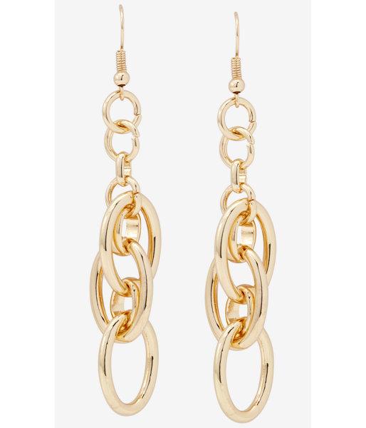 Express Women's Jewelry Polished Link Dangle Earrings