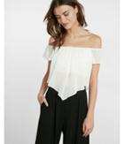 Express Womens Off The Shoulder Abbreviated Blouse