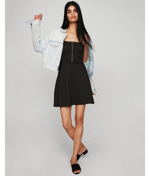 Express Womens Striped Zip Front Dress