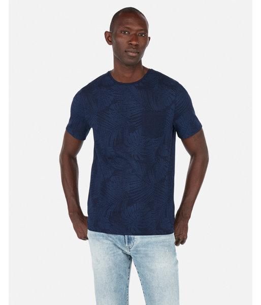 Express Mens Pixel Leaf Printed Moisture-wicking Stretch Pocket Tee