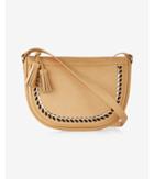 Express Womens Metallic Whipstitch Saddle Cross Body Bag