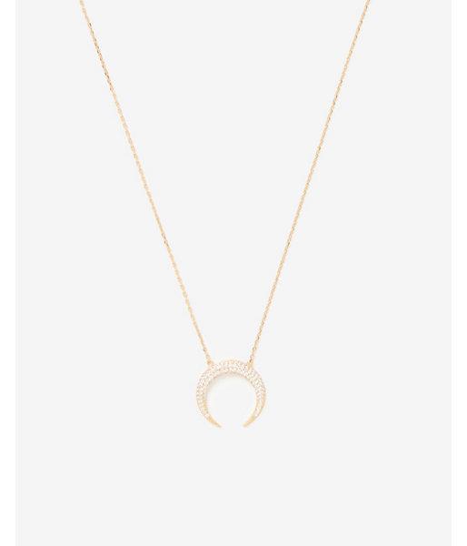 Express Womens Fine Crescent Necklace
