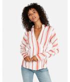 Express Womens Striped Side Button Blouse