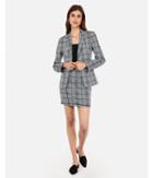 Express Womens Herringbone Notch Collar One Button Blazer