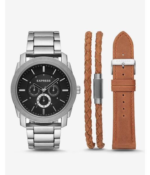Express Mens Rivington Blue Dial Multi-function Watch Gift
