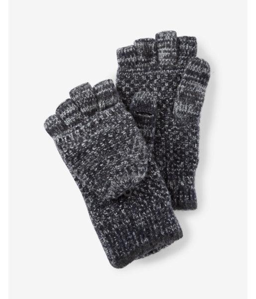 Express Mens Marled Wool Blend Flip Top Gloves