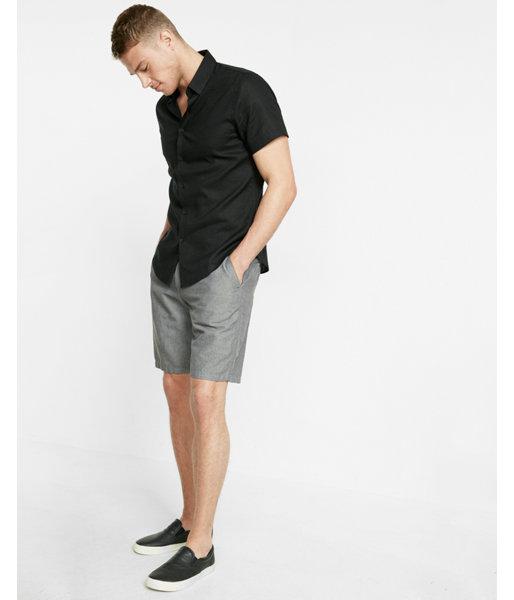 Express Fitted Linen-blend Short