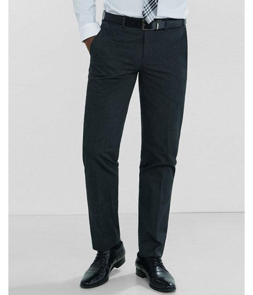 Express Mens Slim Photographer Heathered Dark Gray Dress Pant