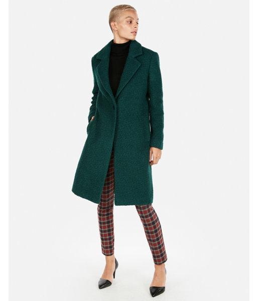 Express Womens Petite Boucle Cocoon Coat