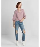 Express Womens Tie-sleeve Blouse