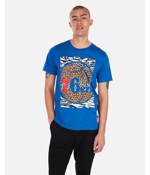 Express Mens Philadelphia 76ers Nba Crew Neck Graphic Tee