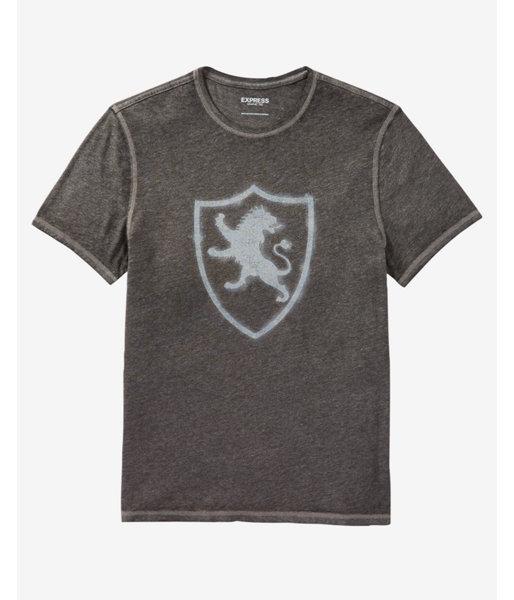 Express Mens Shielded Lion Graphic Tee
