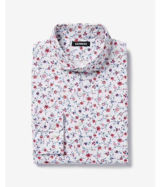 Express Mens Classic Floral Stretch Dress