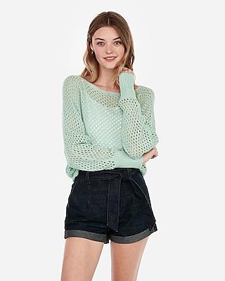 Express Womens Open Stitch Dolman