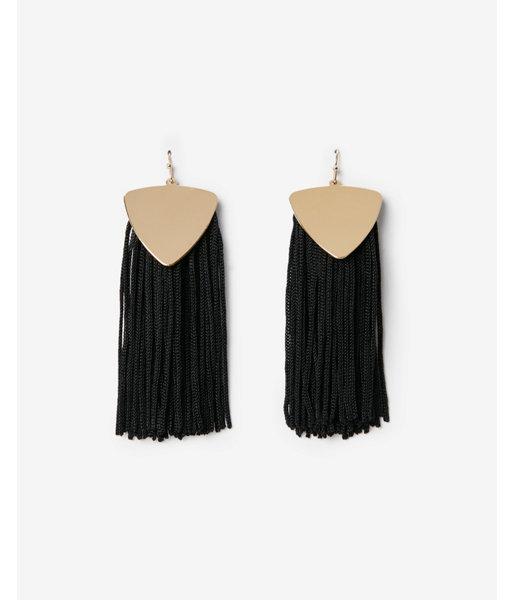 Express Womens Silky Fringe Tassel Earrings
