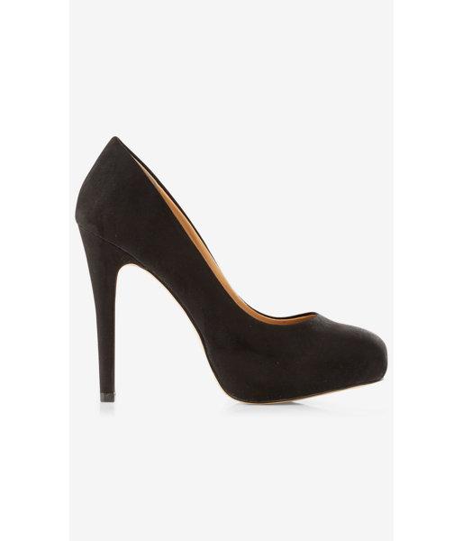Express Women's Shoes Faux Suede Almond Toe Pump