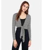 Express Womens Express One Eleven Striped Tie Front Top