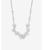 Express Womens Cubic Zirconia Mixed Station Pull-slide Necklace