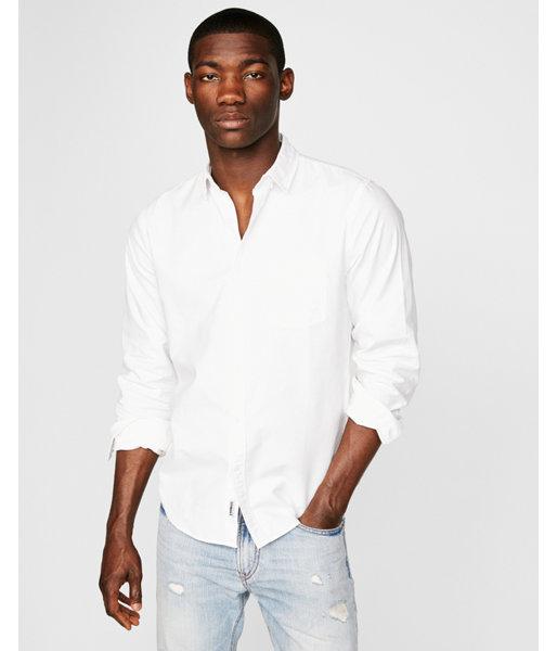Express Mens Classic Soft Wash White Oxford