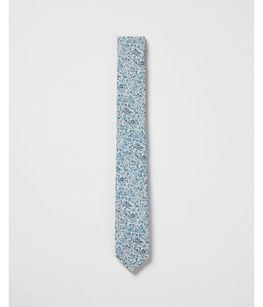 Express Mens Slim Floral Pattern Liberty Fabric Cotton Tie