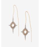 Express Womens Embellished Star Threader Earrings