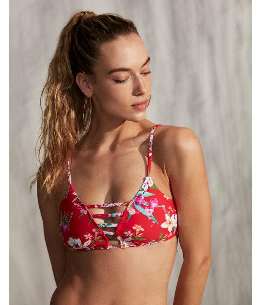 Express Womens Strappy Ladder Triangle Botanical Bikini