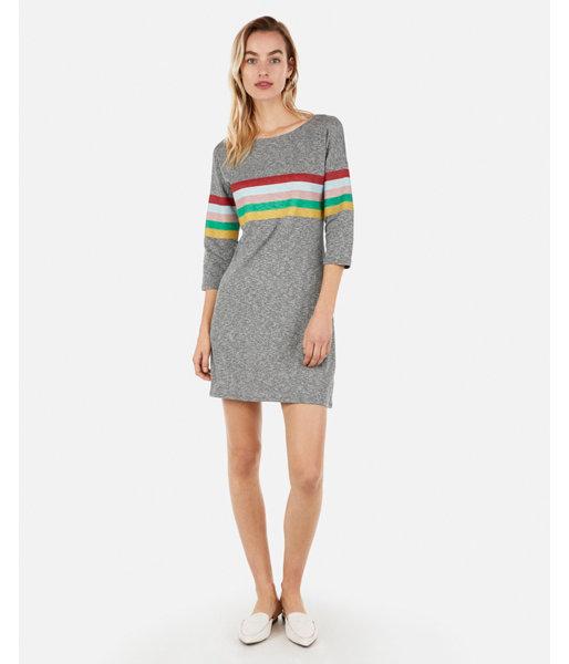Express Womens Rainbow Stripe Shift