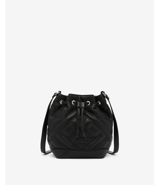 Express Womens Quilted Drawstring Bucket Bag