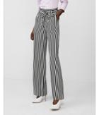 Express Womens Striped High Waisted Sash Tie Wide