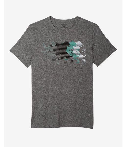 Express Lions Crew Neck Graphic Tee