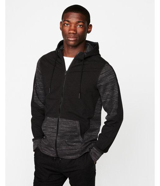 Express Mens Ponte Fleece Zip-up Hoodie