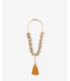 Express Womens Puka Shell Tassel Y-neck Necklace