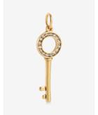 Express Womens Sequin Matte Gold Large Key Charm