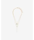 Express Womens Nested Charm 3 Layered Necklace