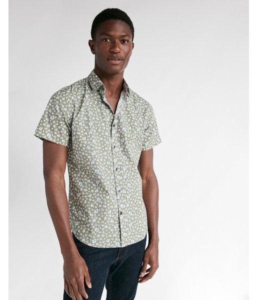 Express Mens Slim Small Floral Short