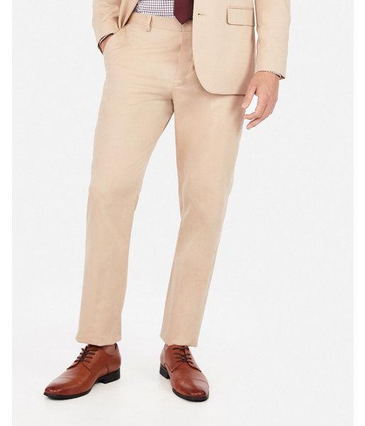 Express Mens Classic Khaki Cotton Stretch